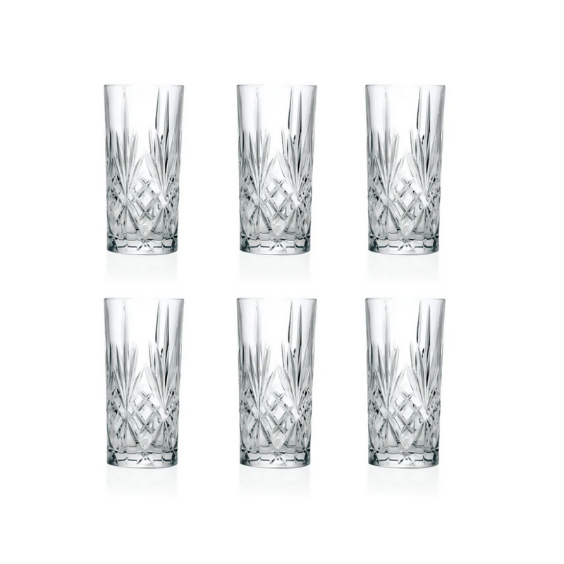 RCR SET 6 VASOS LONGDRINK MELODIA