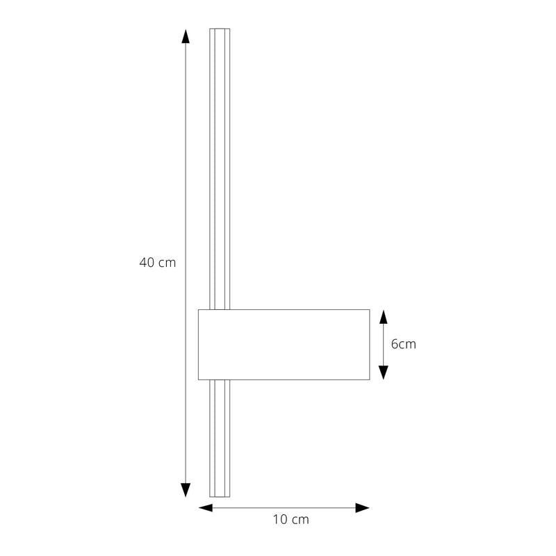 APLIQUÉ MURO LED STUDIO LINEAL VERTICAL 7W LUZ CÁLIDA