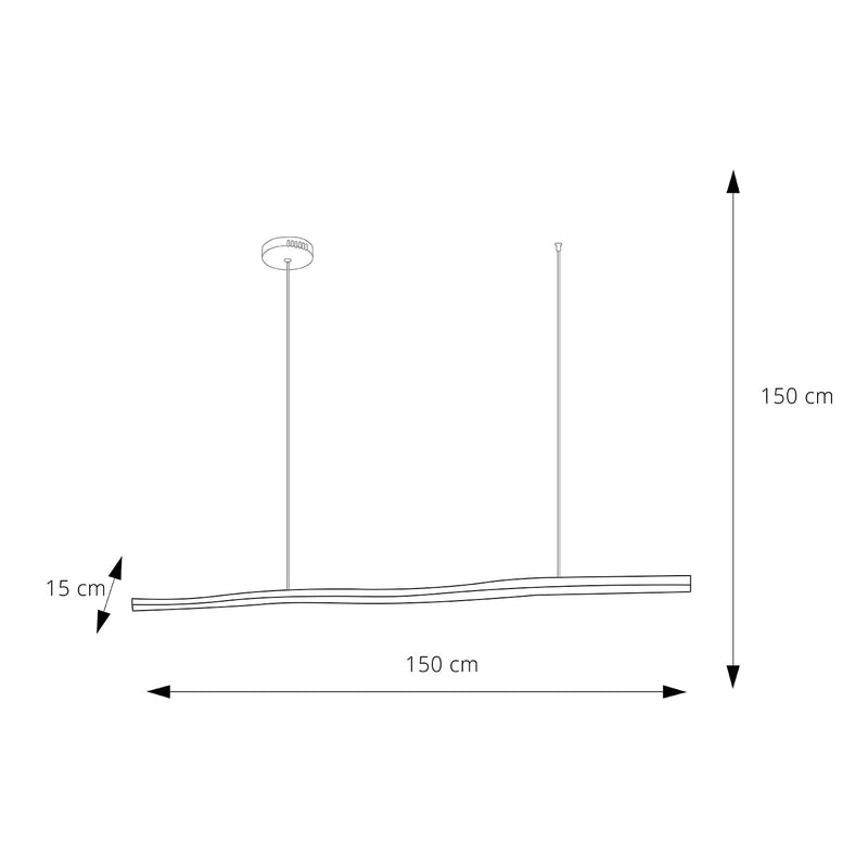 LÁMPARA COLGANTE LED STUDIO VARAL LINEAL BLANCO CÁLIDO 36W