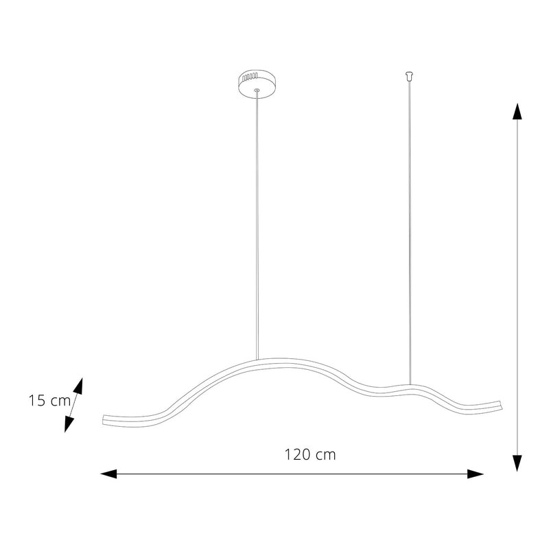 LÁMPARA COLGANTE LED STUDIO VARAL LINEAL BLANCO CÁLIDO 36W