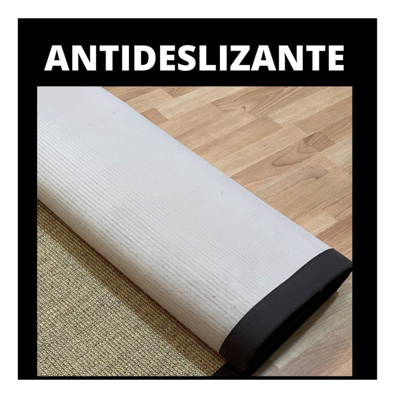 Alfombra Sisal Natural Borde Negro BD485 (3 medidas)