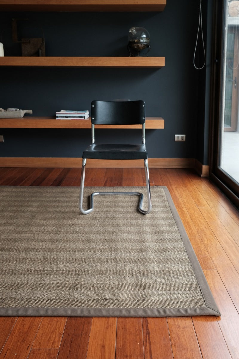 Alfombra Sisal Natural Borde Café VB563 (3 medidas)