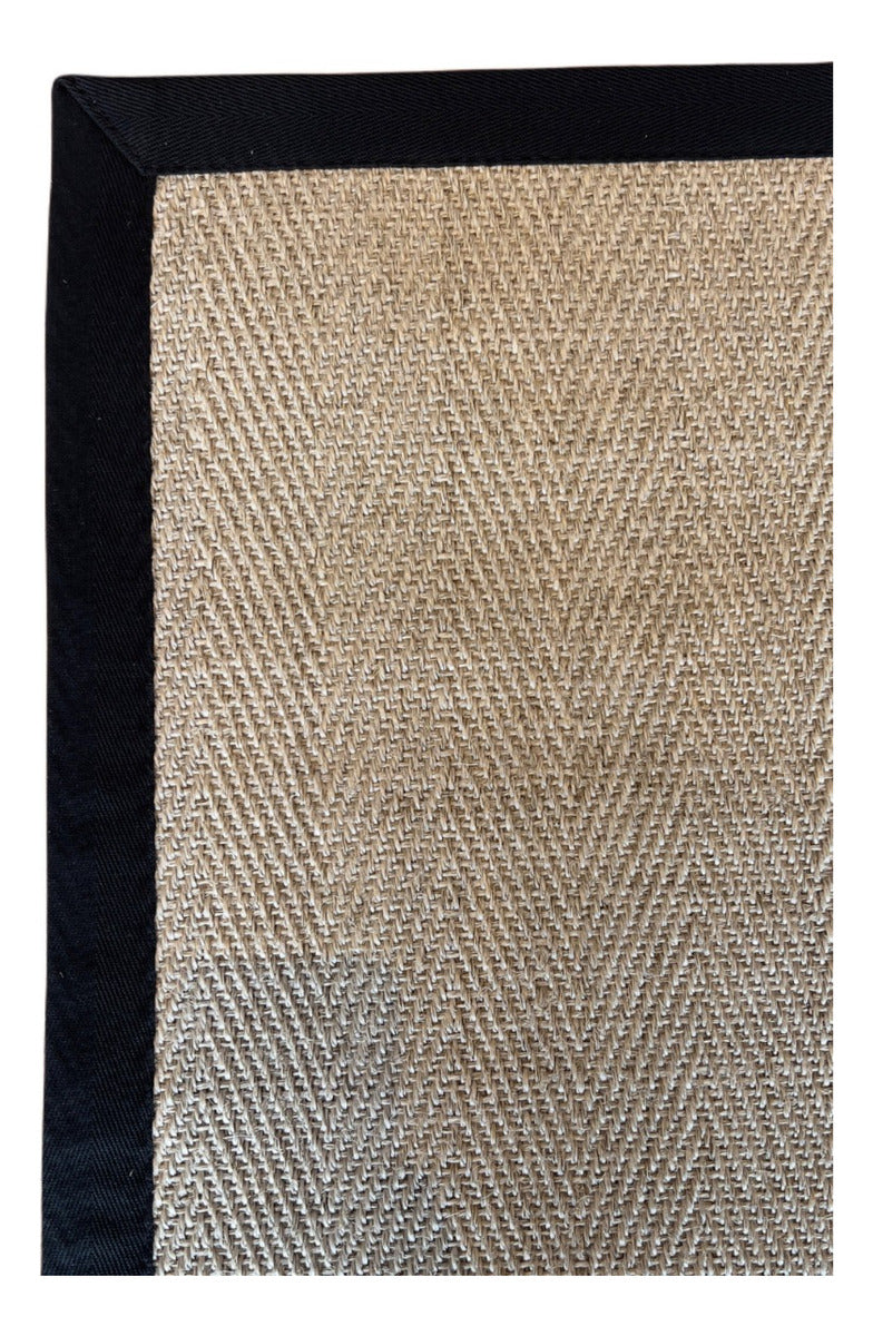 Alfombra Sisal Natural Borde Negro VB1065 (3 medidas)