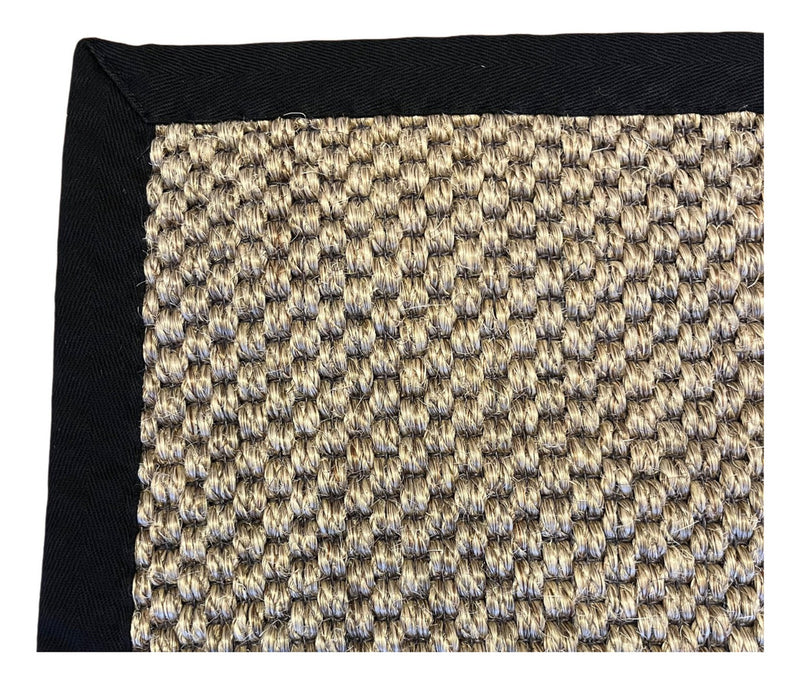 Alfombra Sisal Natural Borde Negro GA880 (3 medidas)