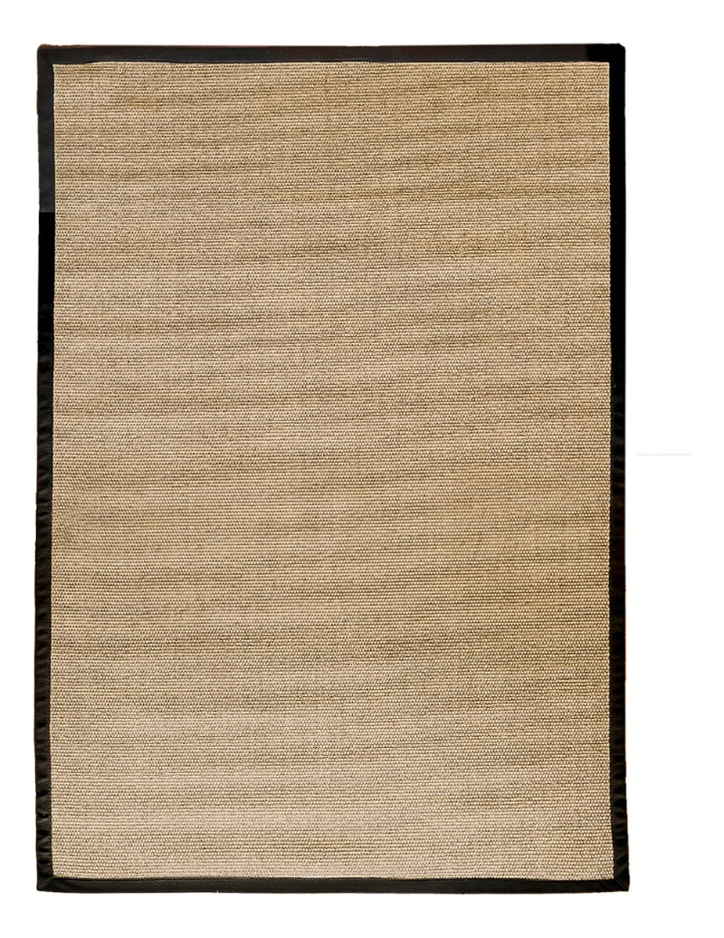 Alfombra Sisal Natural Borde Negro KF731 (3 medidas)