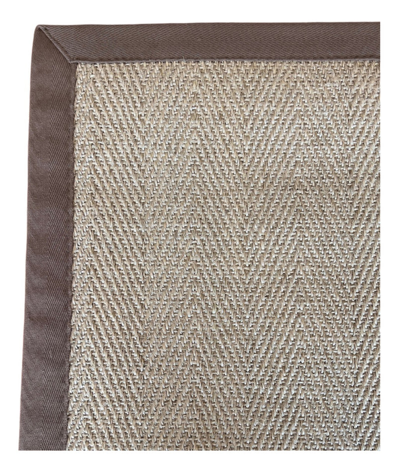 Alfombra Sisal Natural Borde Café VB1065 (3 medidas)