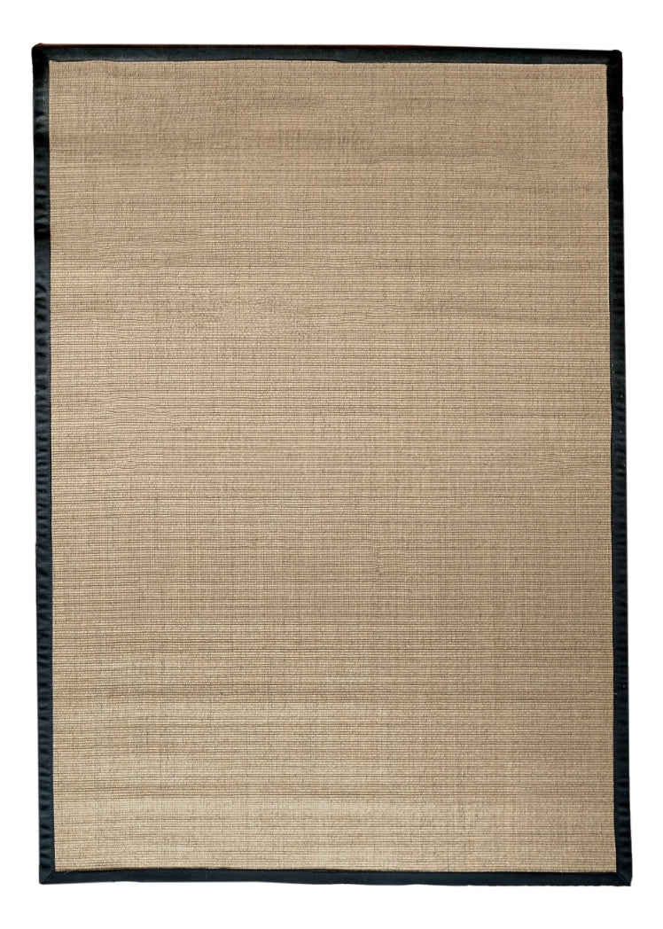 Alfombra Sisal Natural Borde Negro BD485 (3 medidas)