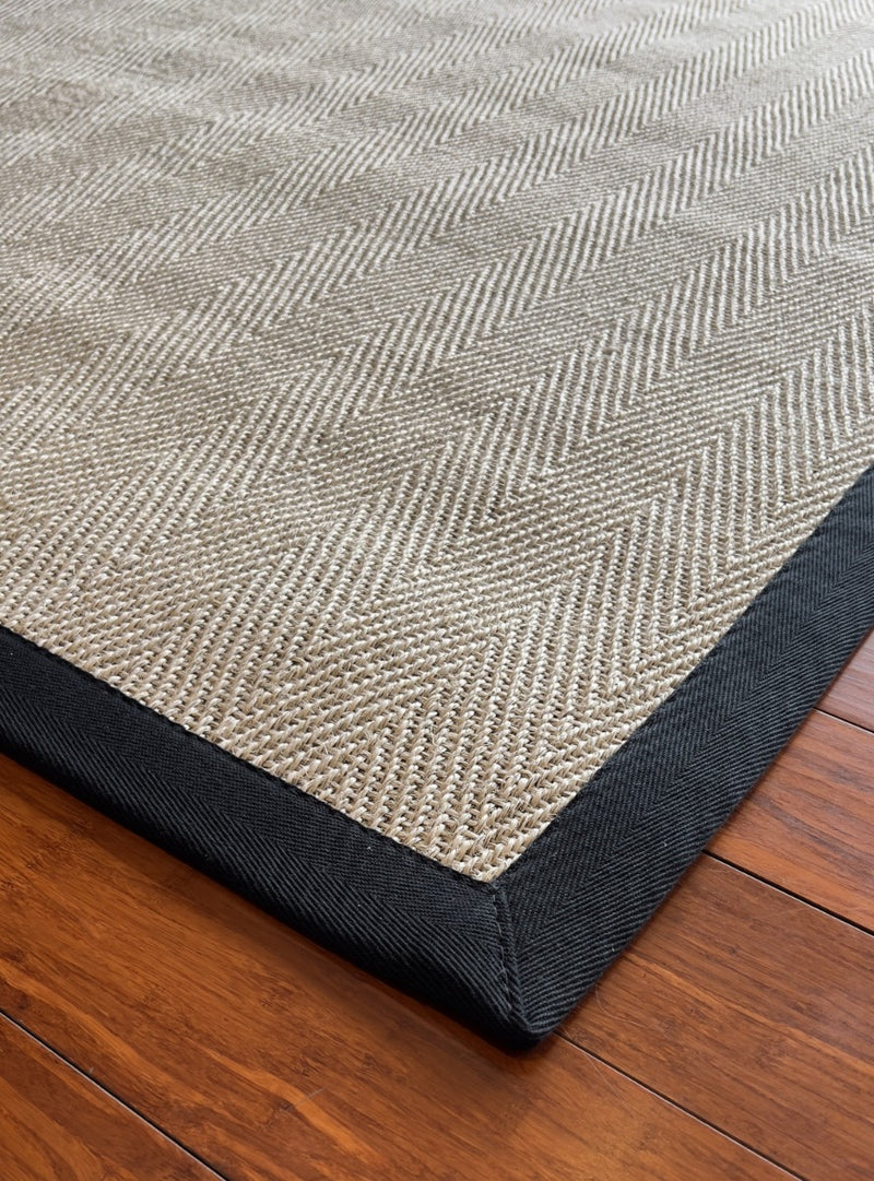 Alfombra Sisal Natural Borde Negro VB1065 (3 medidas)