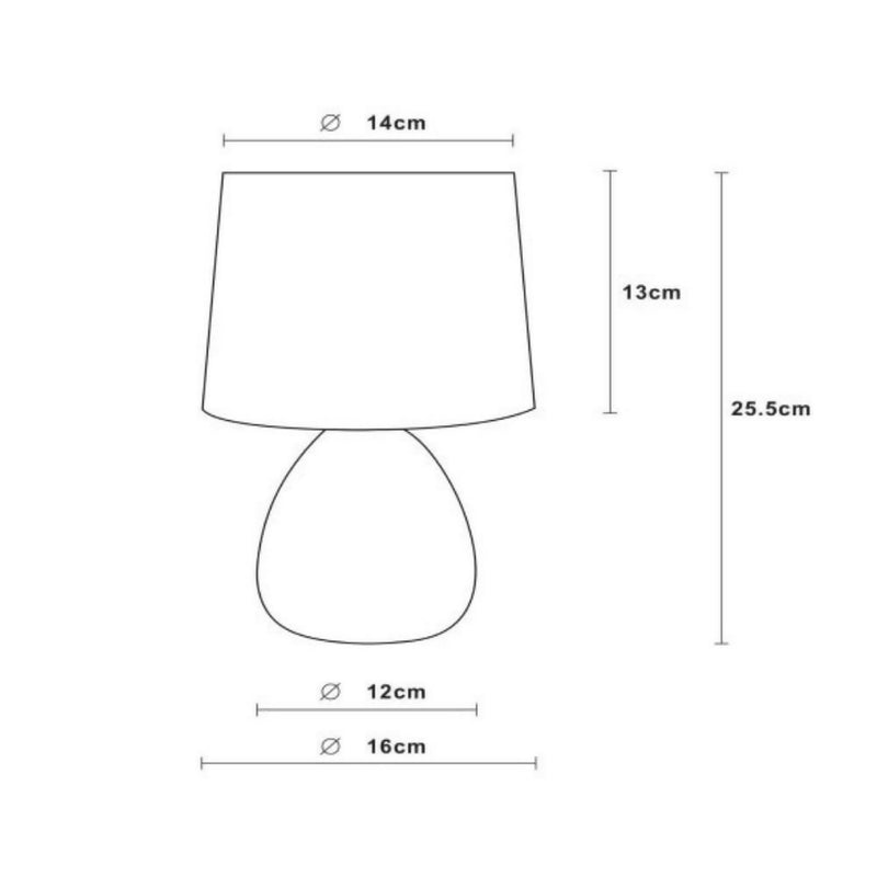 LAMPARA DE MESA MARMO BLANCO Ø16-1xE14