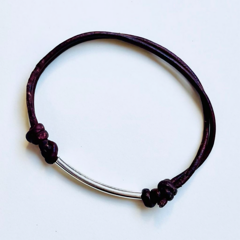 PULSERA TUBO CUERO