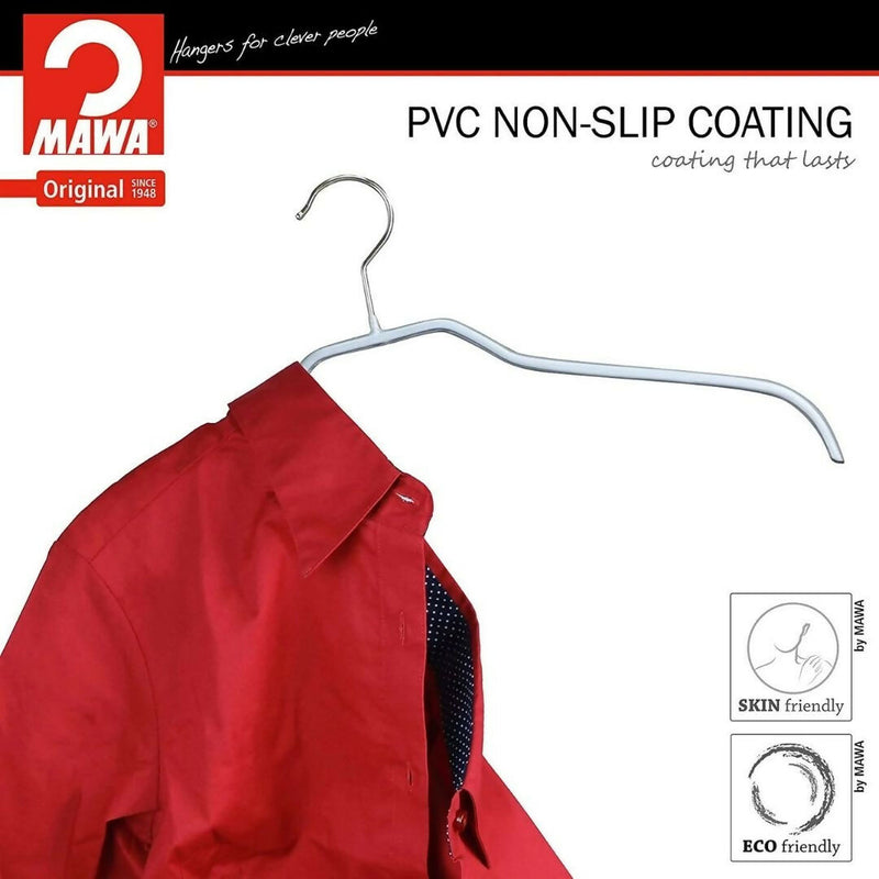 Set De 10 Colgadores Para Ropa Plateado, Silhouette 41 cm MAWA