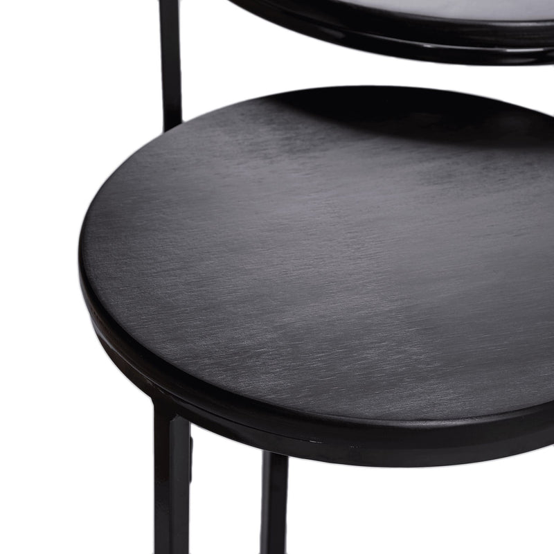 Mesa lateral nido circular | BLACK