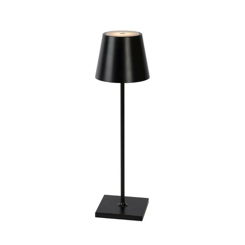 LAMPARA DE MESA JUSTIN OUTDOOR NEGRO RECARGABLE