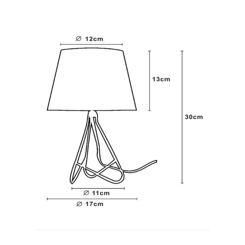 LAMPARA DE MESA GITTA COBRE 1xE14