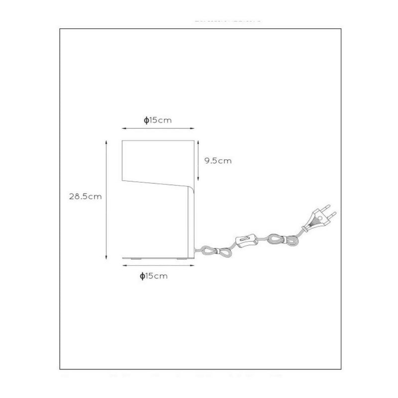 LAMPARA DE MESA KNULLE BLANCO 1xE14