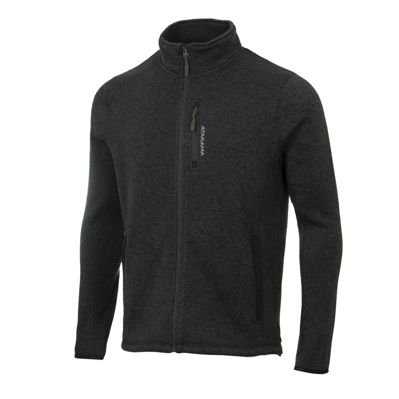 Polar Tejido Hombre Full-Zip Tundra Gris Roca Jaspeado