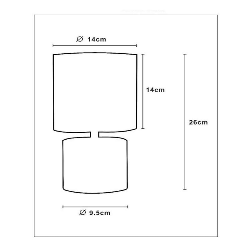 LAMPARA DE MESA GREASBY BEIGE 1xE14