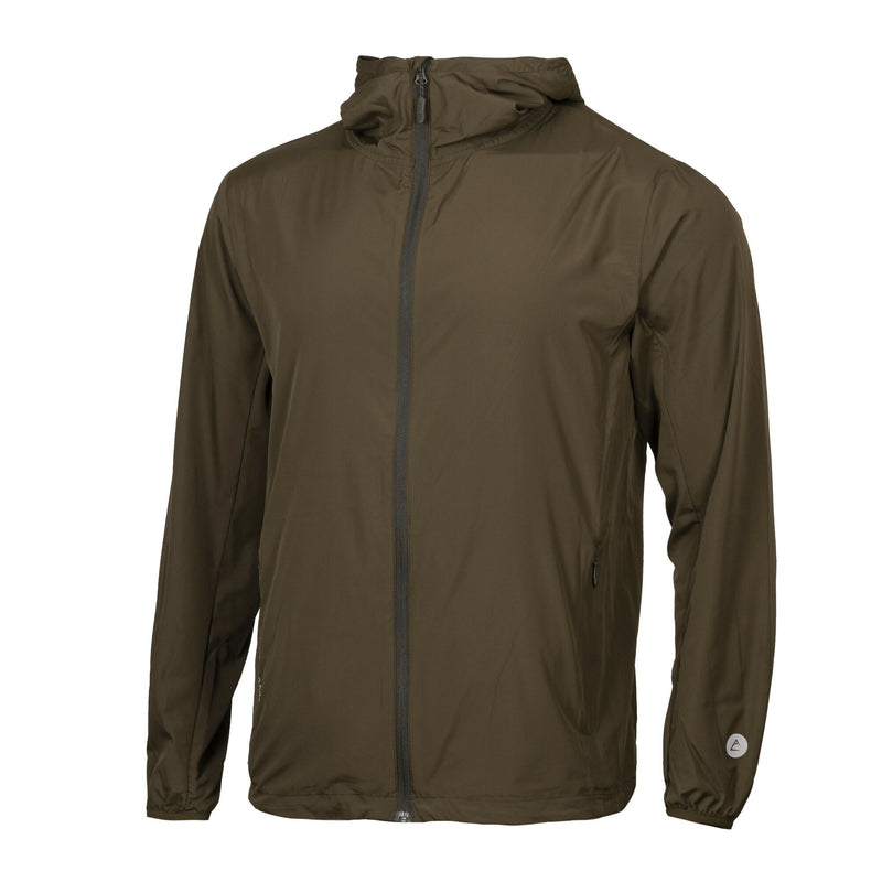 Chaqueta Cortaviento Ultraligero Hombre Declive Verde Bosque