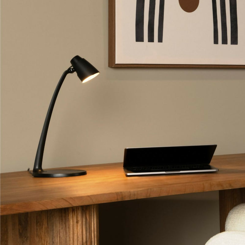 LAMPARA DE MESA LUDO NEGRO LED