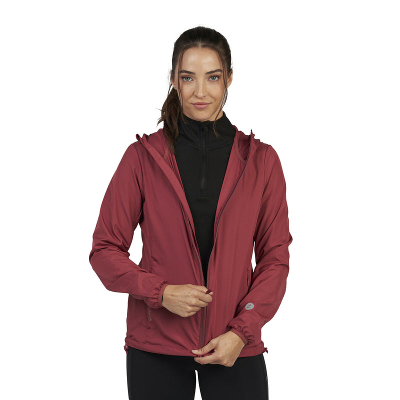 Chaqueta Cortaviento Ultraligero Mujer Declive Rosado Copihue