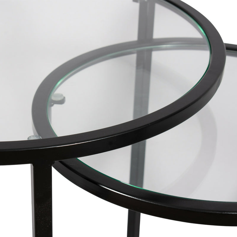 Mesa Lateral Nido | GLASS NEGRO