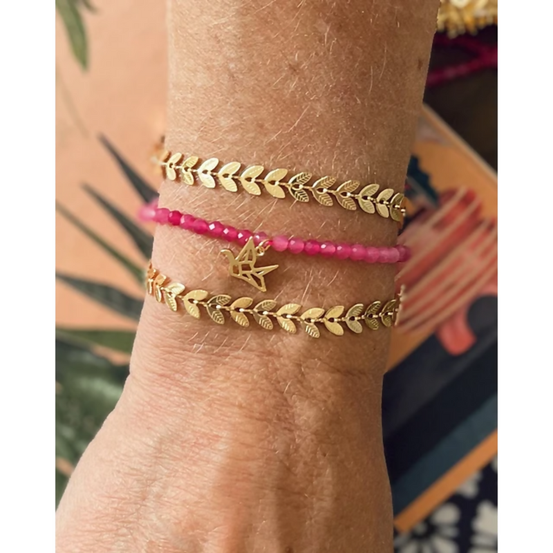 Pulsera Grulla Fucsia