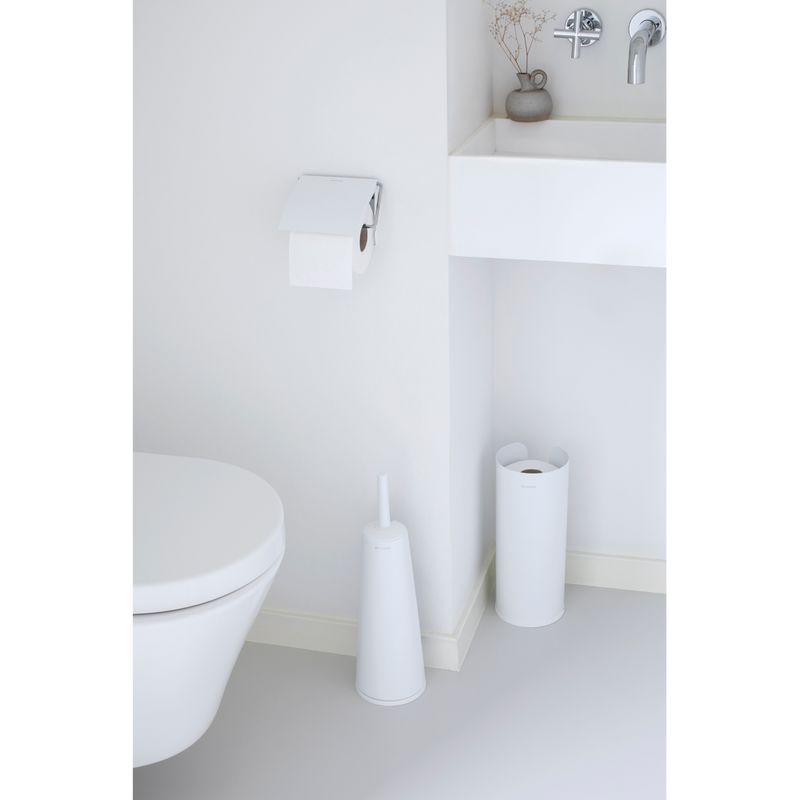 Escobilla de baño con soporte ReNew White