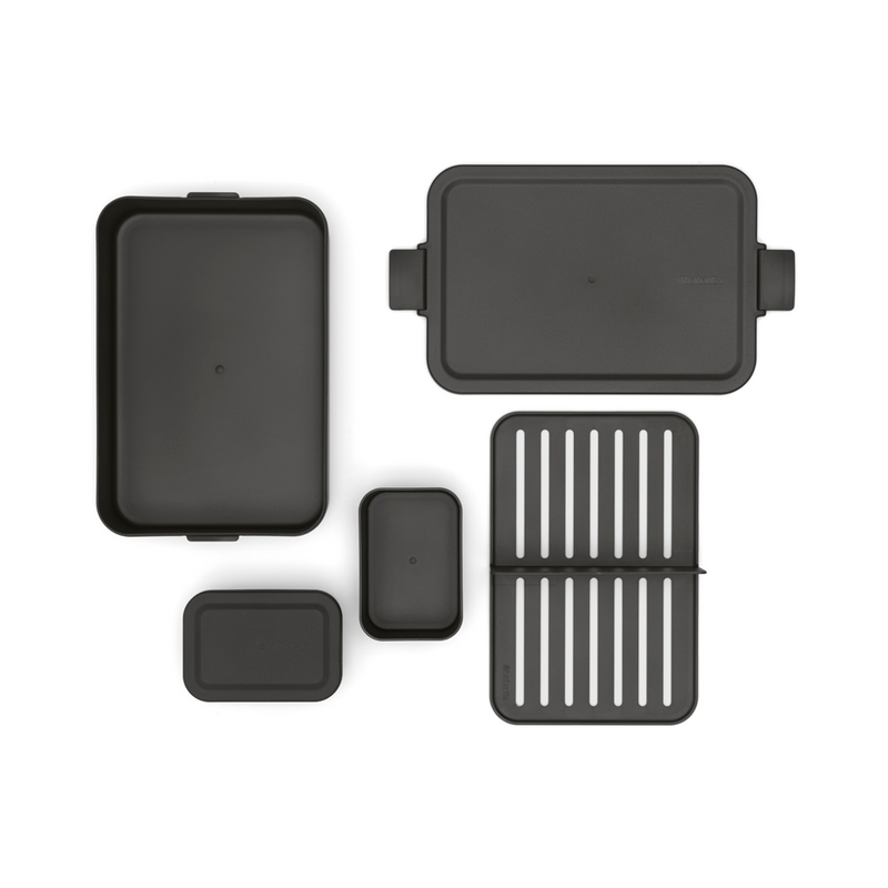 Contenedor para almuerzo Make & Take Bento Grande Dark Grey