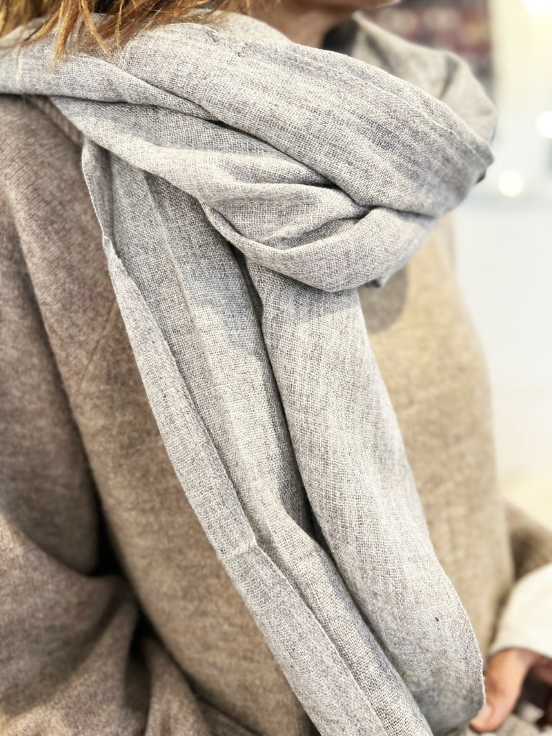 PASHMINA WOOL GRIS