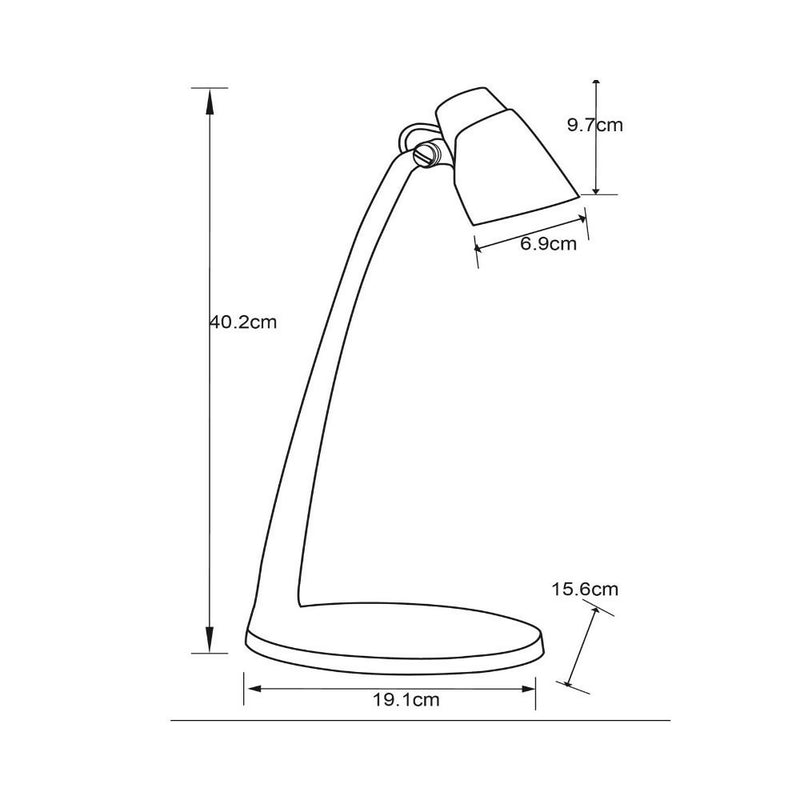 LAMPARA DE MESA LUDO NEGRO LED