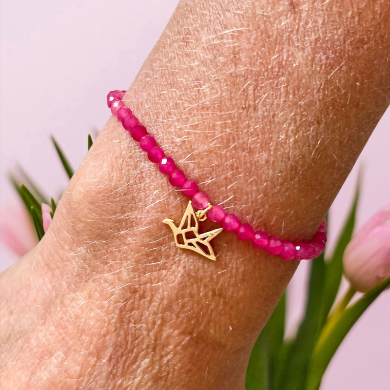 Pulsera Grulla Fucsia