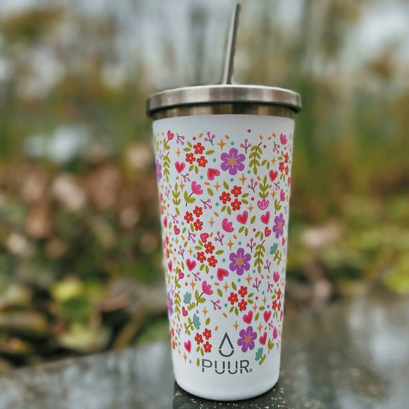 Vaso Térmico Puur Cup Floral 570 ml